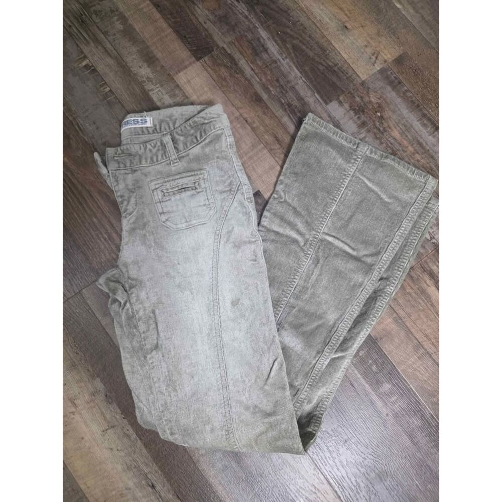Vintage Express Sage Green Corduroy Flare Leg Pants